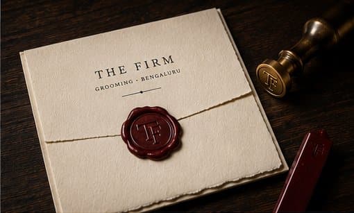 A letterpress invitation letter closed with a red wax seal